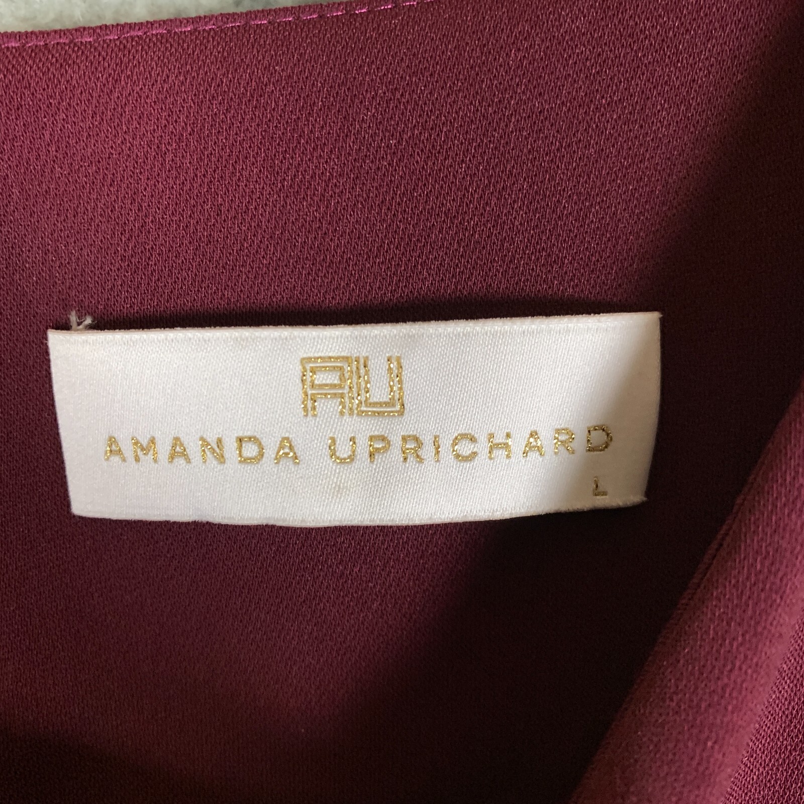 Amanda Uprichard Shift Dress Size Large L Burgundy Sleeveless Racerback Pockets
