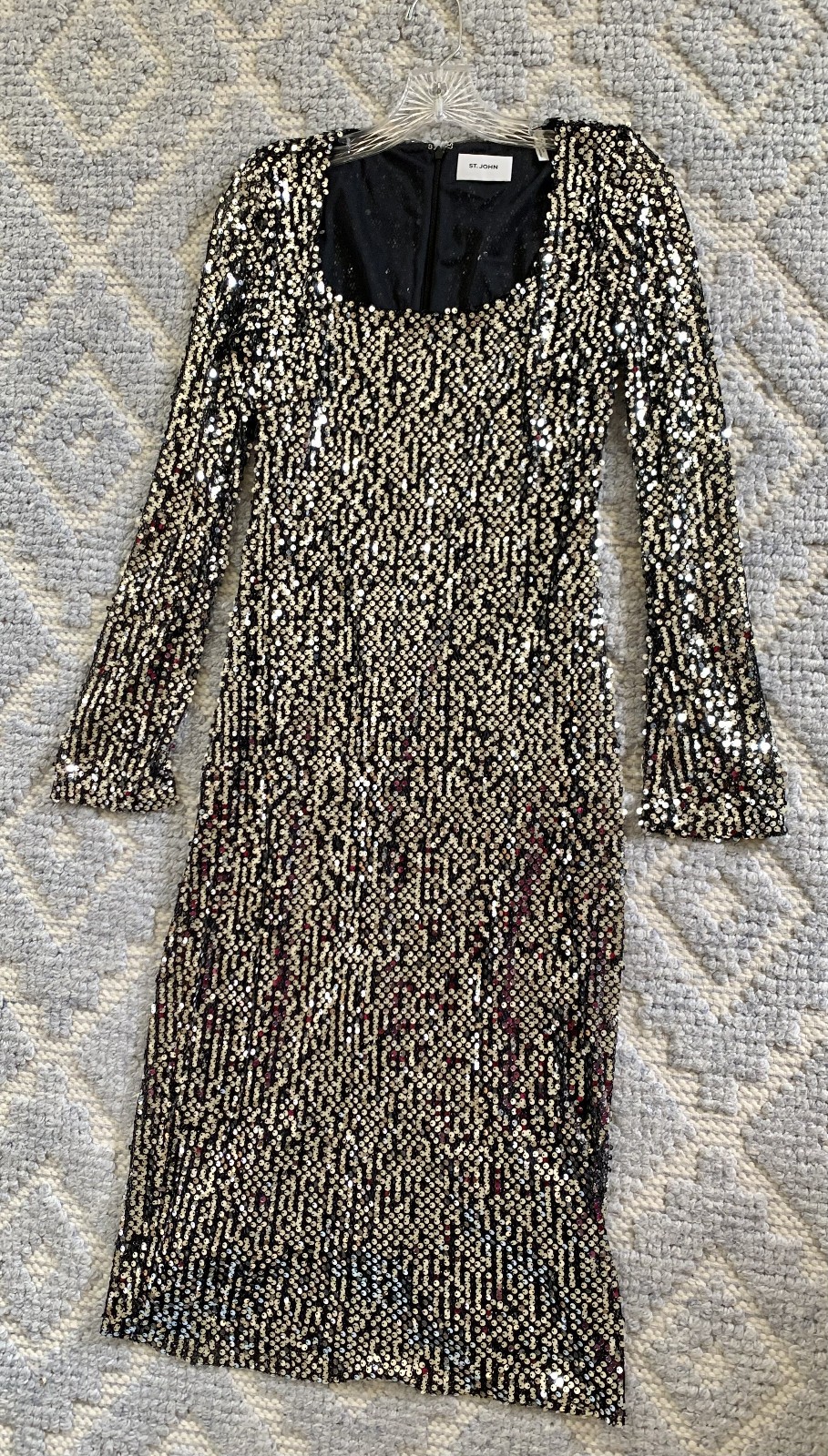 St. John Ariana Dress With Pailettes, Size 4