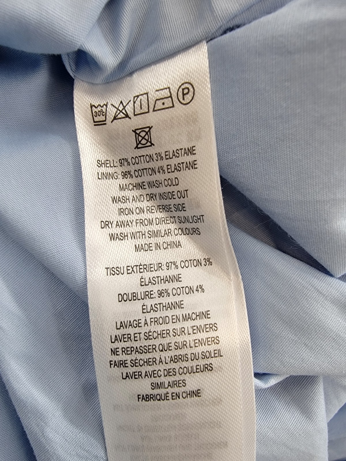 French Connection Florida Summer Dress Women’s 8 Cashmere Blue Back Zip Closure