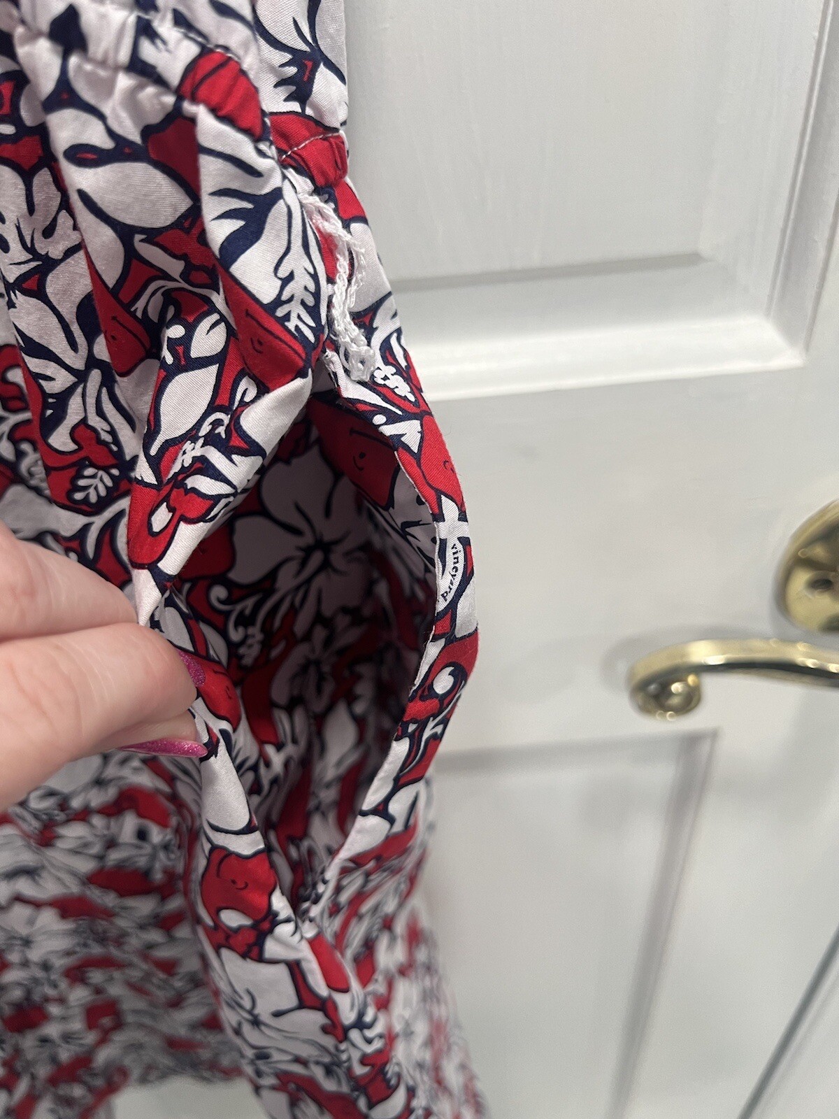 VINEYARD VINES for Target Red White Blue Hibiscus Dress SIZE MEDIUM Pre Loved.