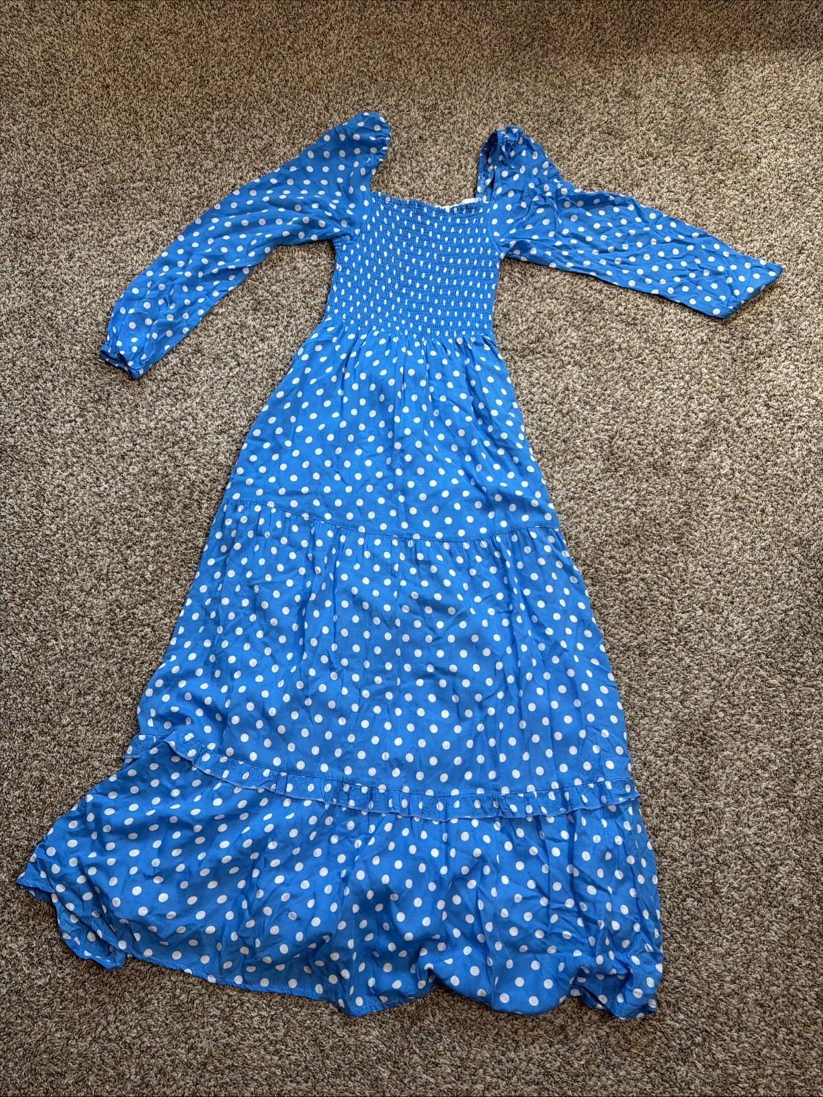 Anthropologie Dolan Left Coast Collection Dress Blue Long Size Small
