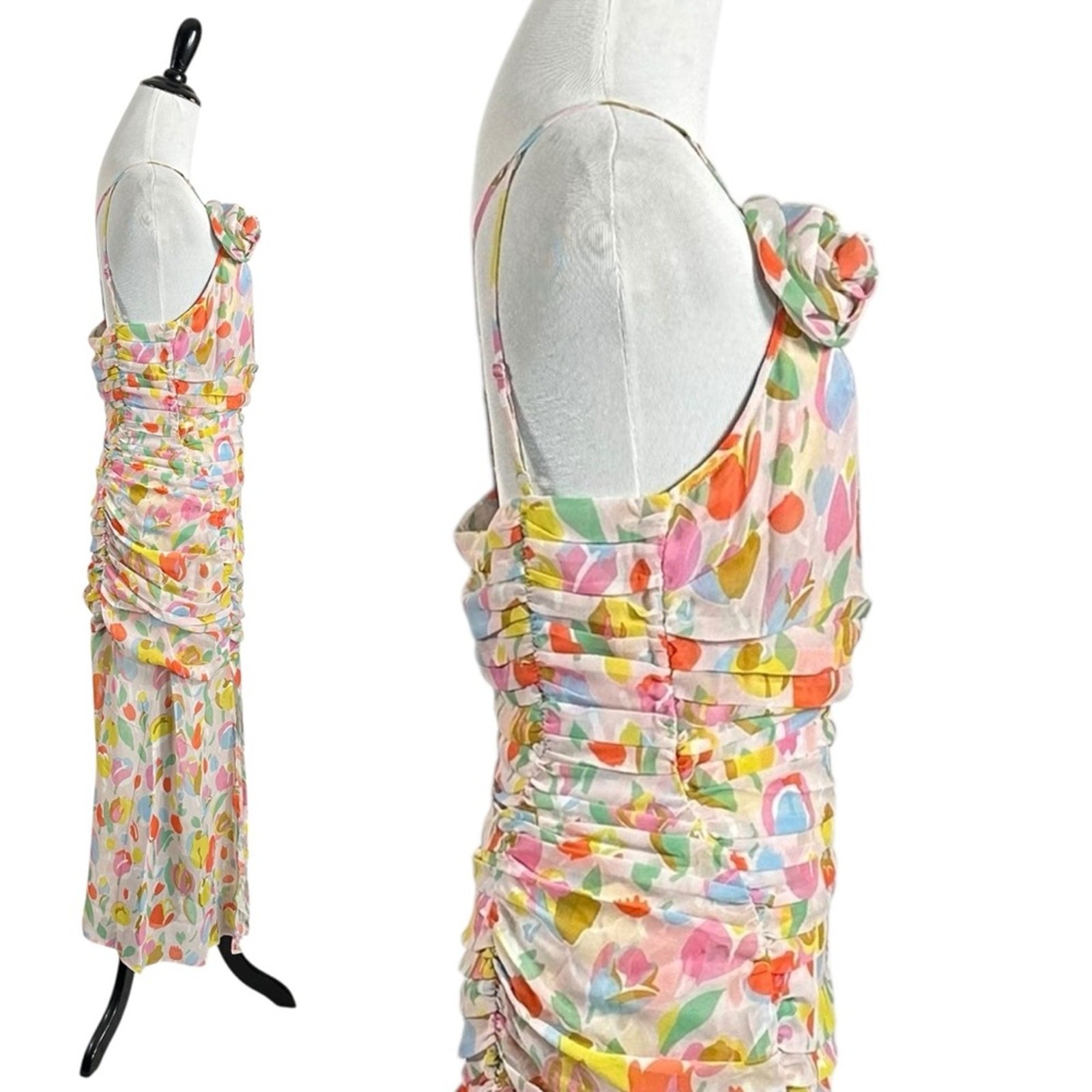 For Love & Lemons Desmona Floral Midi Dress Size Small NWT Dainty Coquette