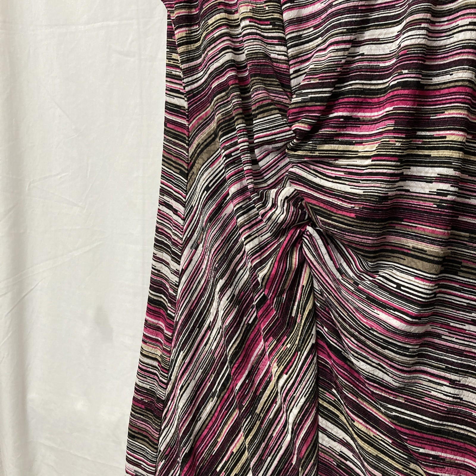 NWT Attitudes by Renee Multicolor Asymmetrical Straight Dress w/Rouching – SZ 2X