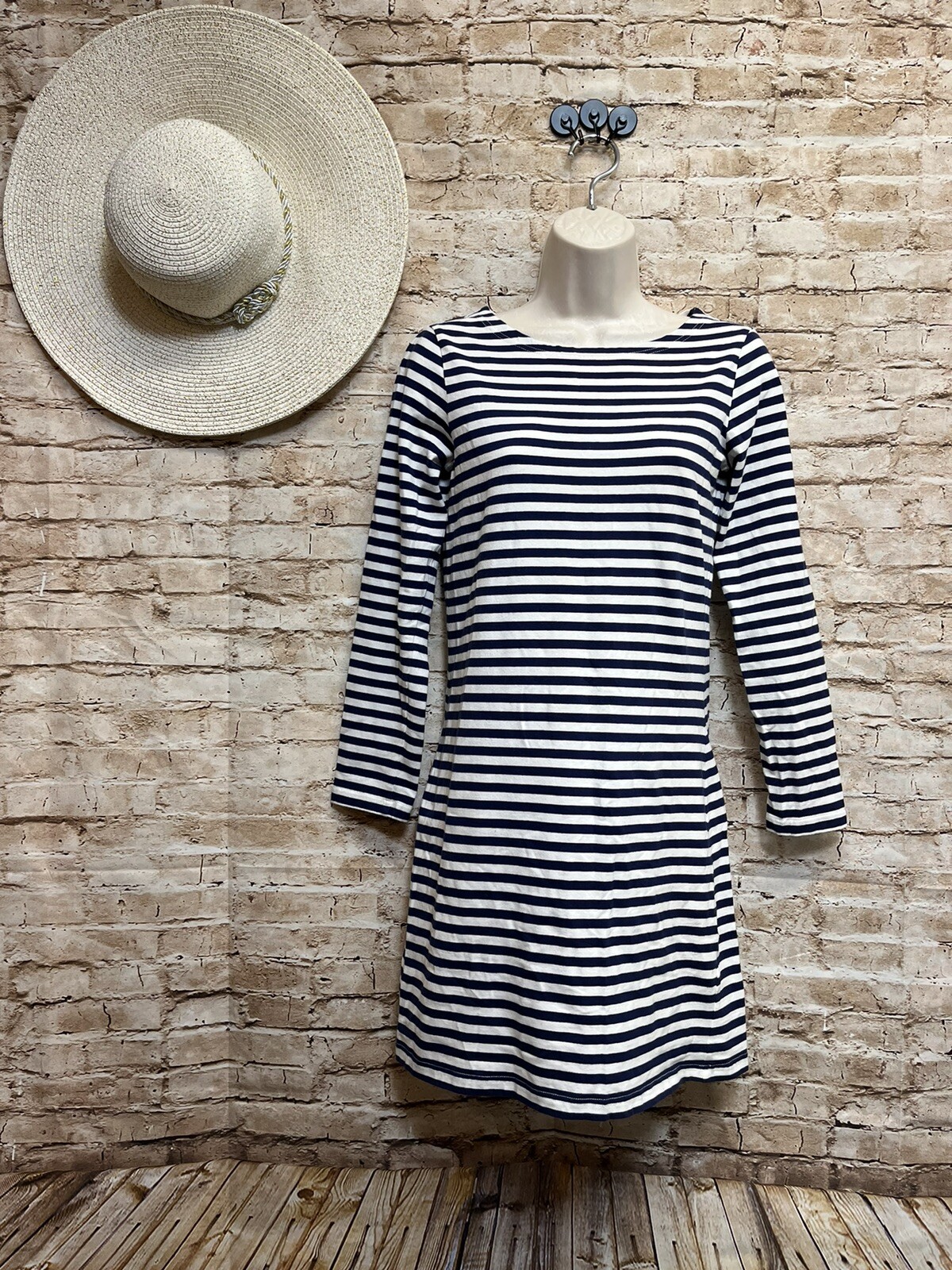 STS Sail To Sable navy and white stripe knit dress women’s XS