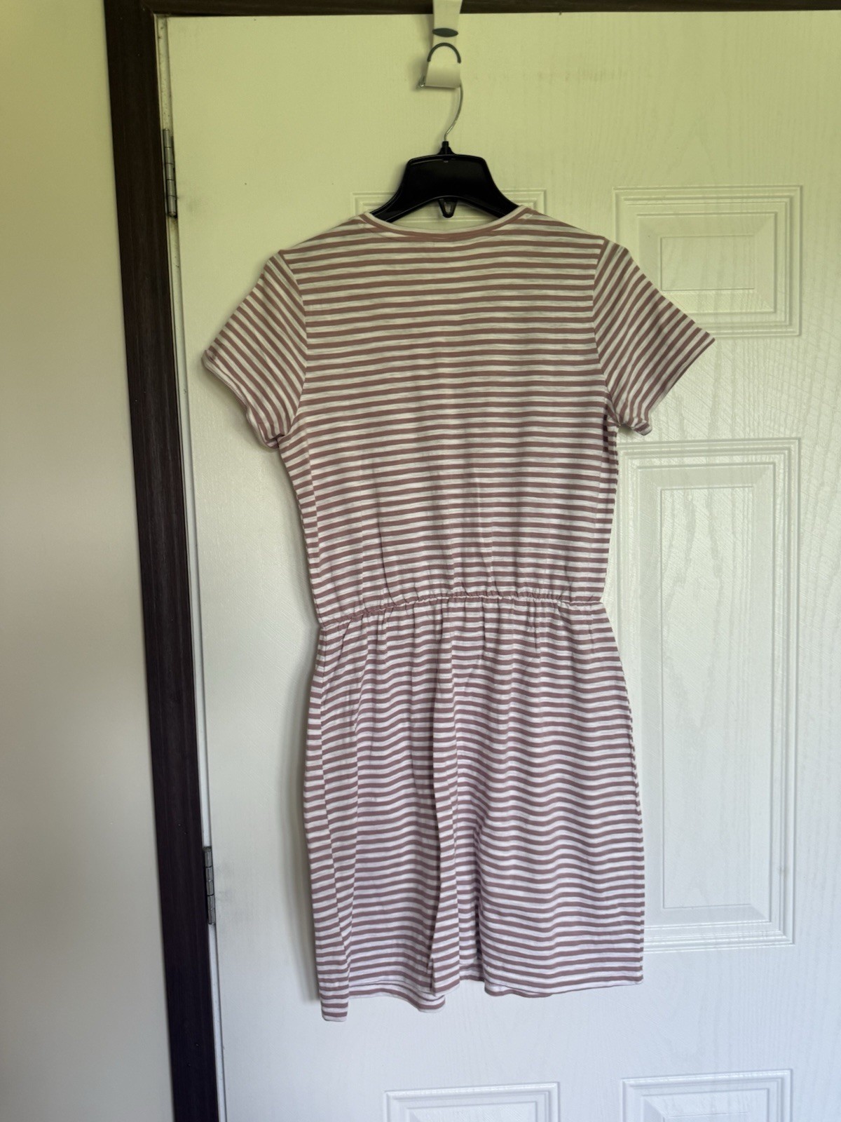 Old navy pink white striped pullover casual dress – S