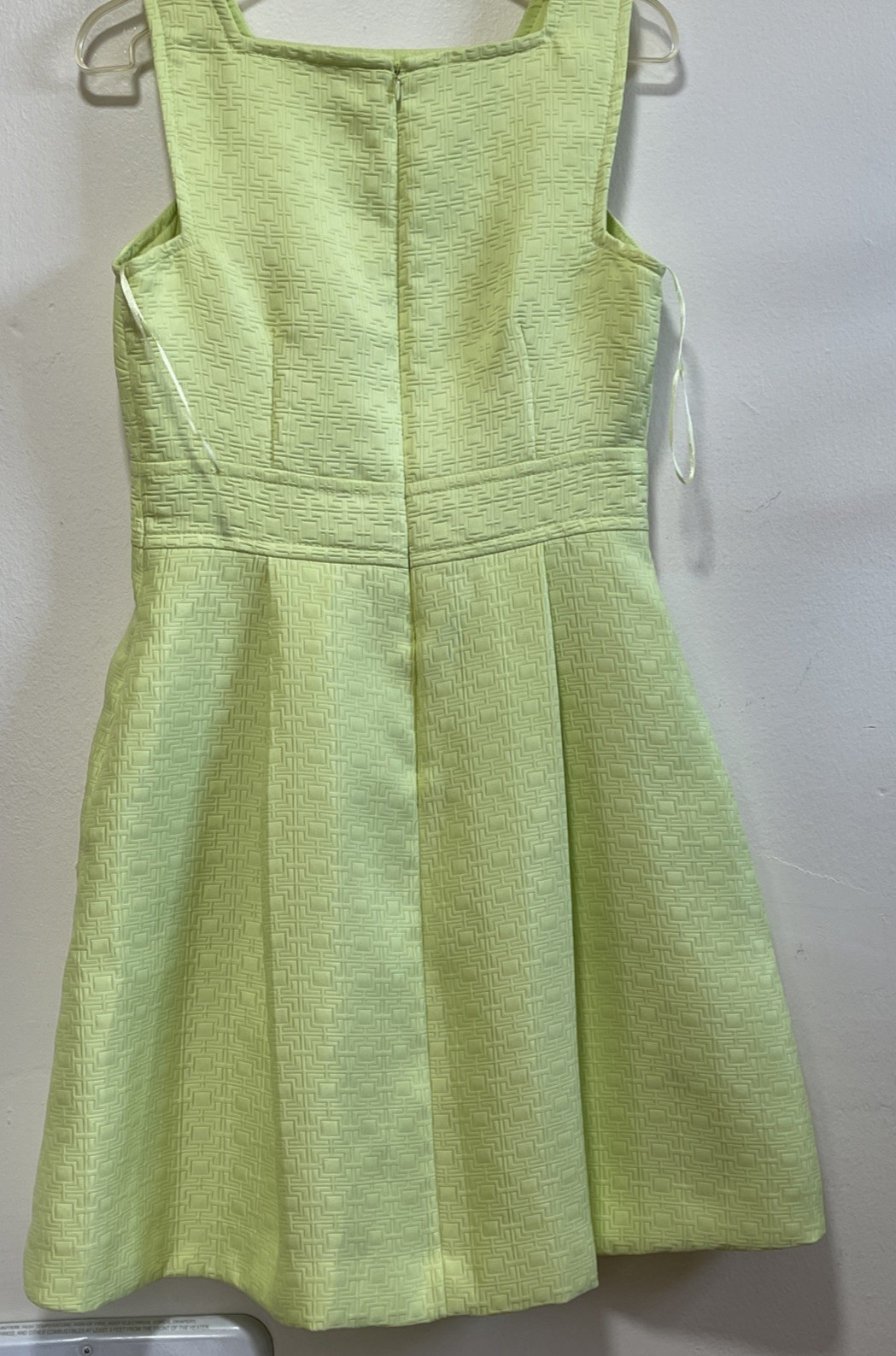 MiXT HEIDI WEISEL satin taffeta Pleated Skirt Retro Classy DRESS Neon Green sz 8
