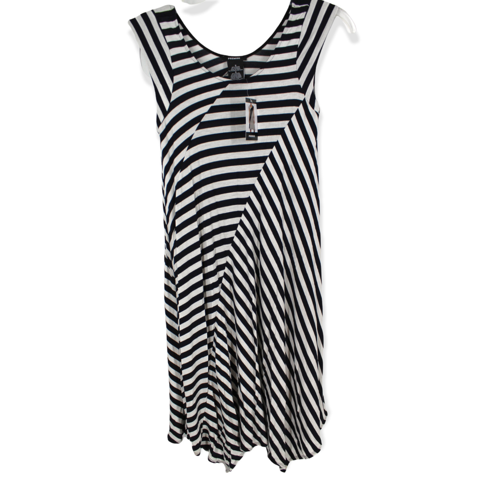 Premise Women’s Striped Sleeveless Knee length Dress Rayon Blend Small