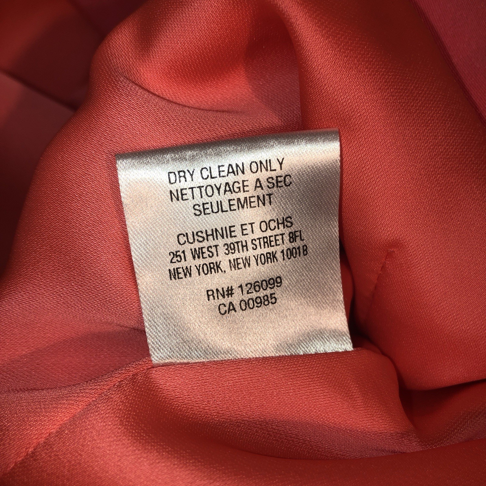 Sz 8 Cushnie et Ochs Pink Anna Open Back Silk Mini Dress