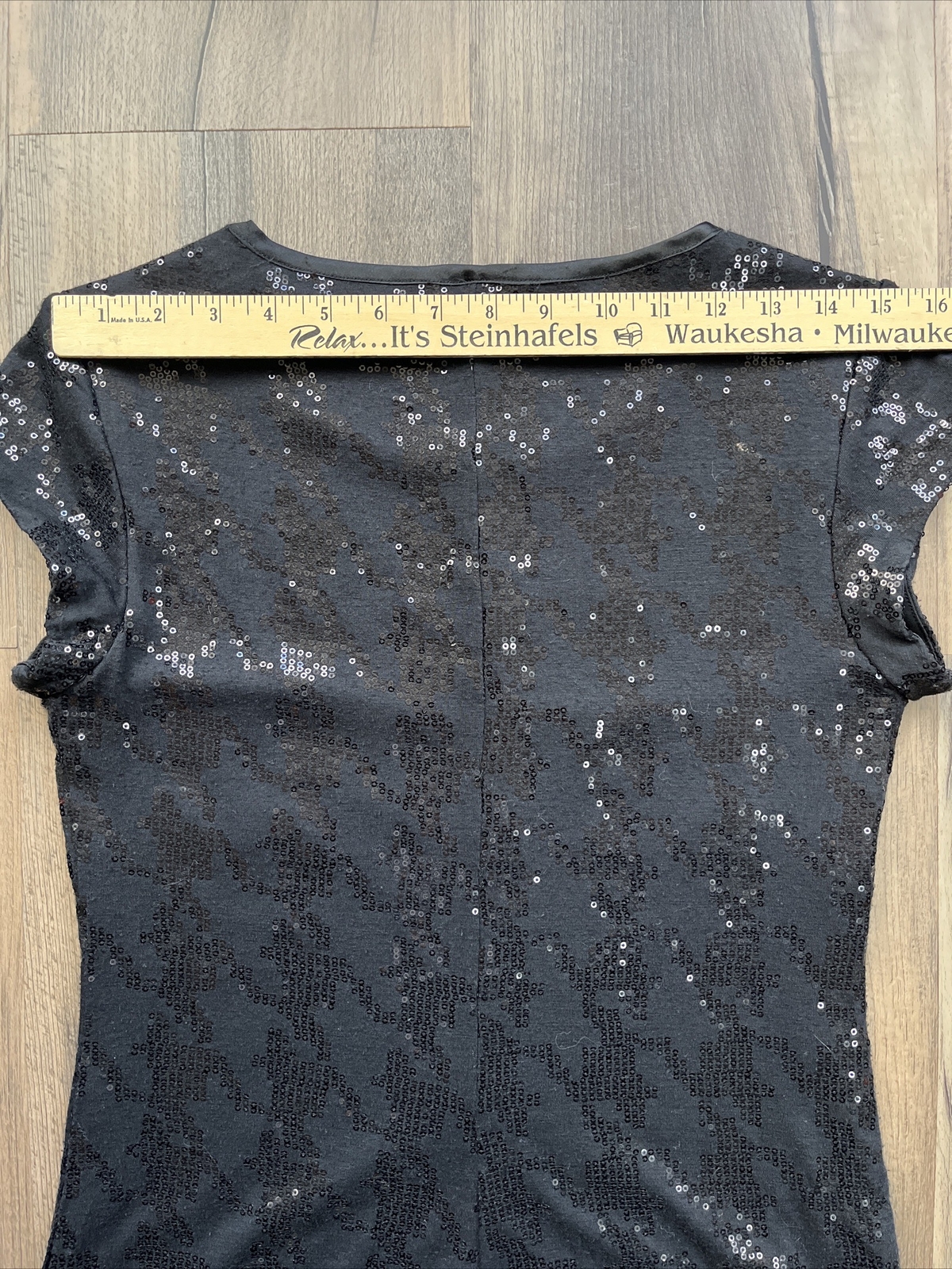 Dressbarn Collection Sequence T-shirt Dress Lined Comfy Stretch Black Size 4