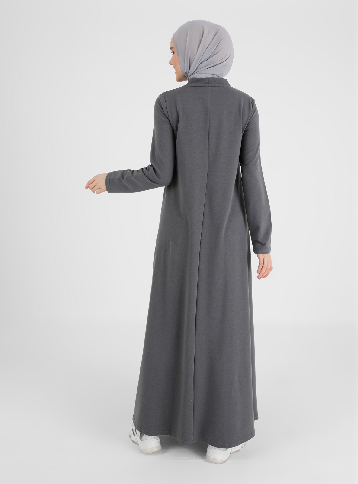 Refka Unlined Crew neck Unlined Modest Dress Anthracite size S