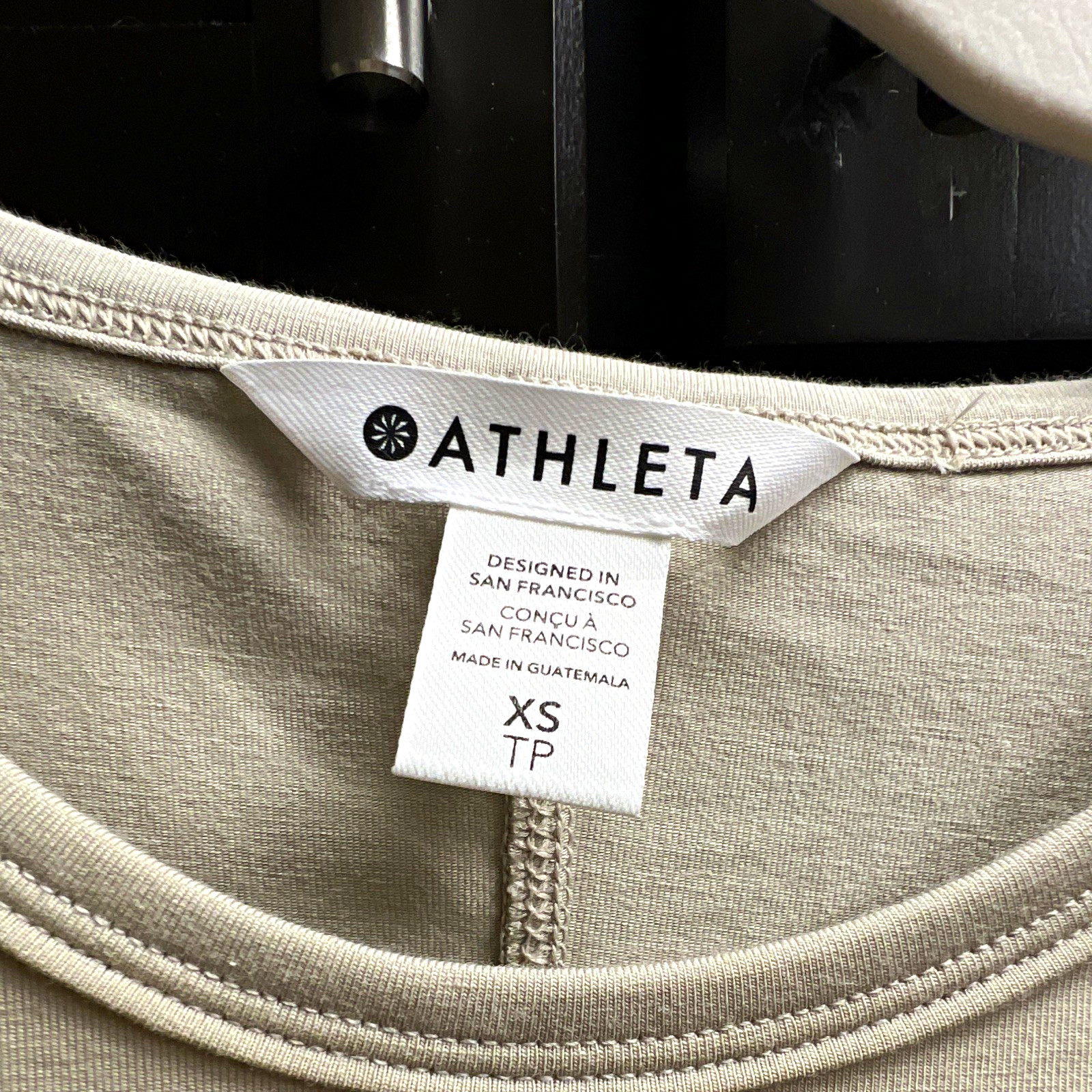 Athleta Women’s Beige Essential Tee T-Shirt Dress Cotton Jersey Size XS