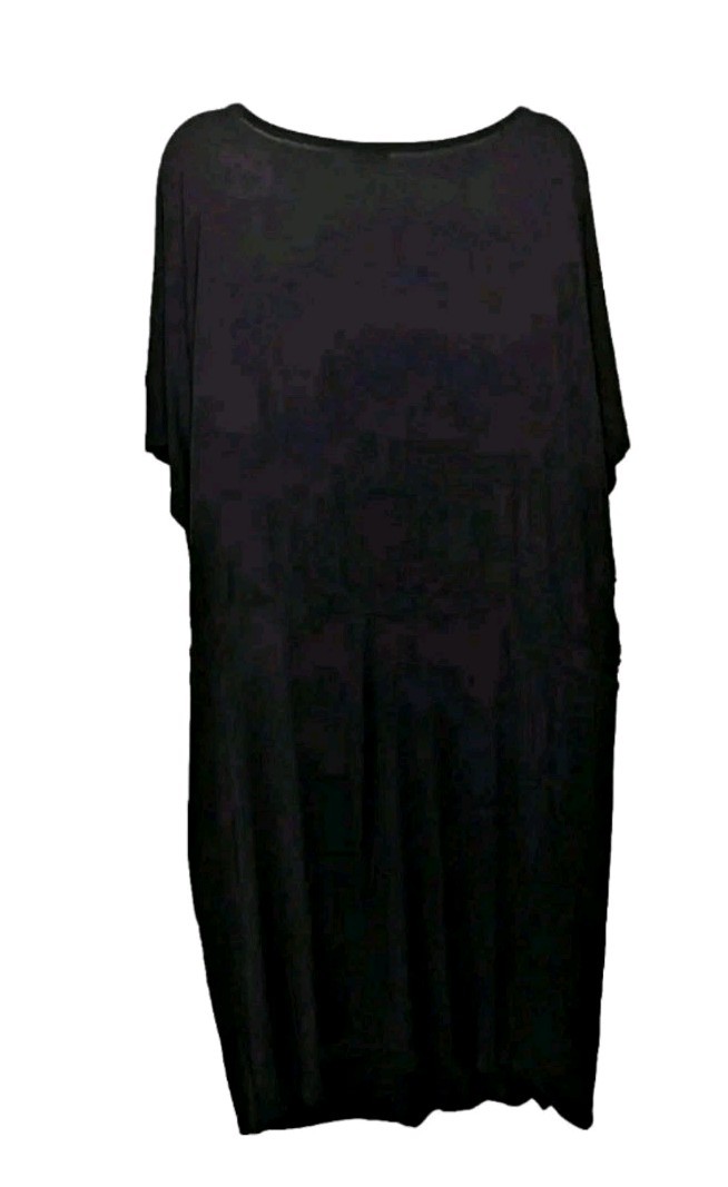 NWT Torrid 5 At The Knee Studio Knit Faux Wrap Dress Womens 5X Black #2700