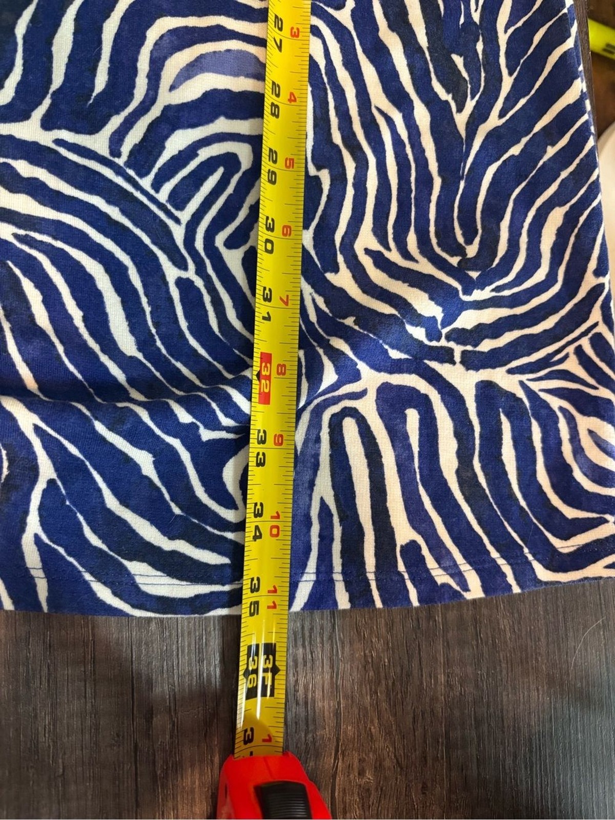 Tommy Bahama Blue White Zebra Print Sleeveless Shift Dress Women’s Medium