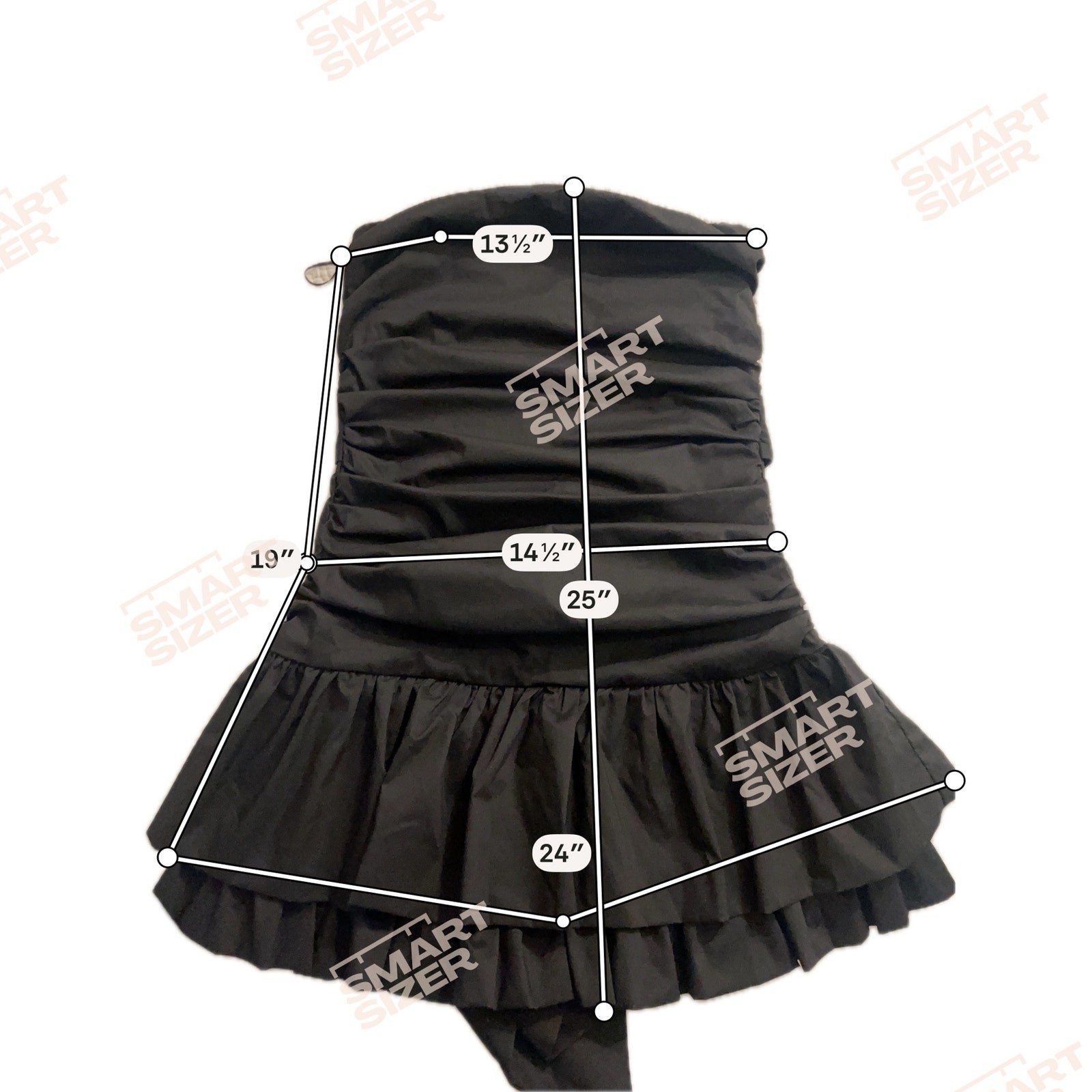 NWT Cotton Candy LA Strapless Ruched Mini Dress Black Medium Retail $68