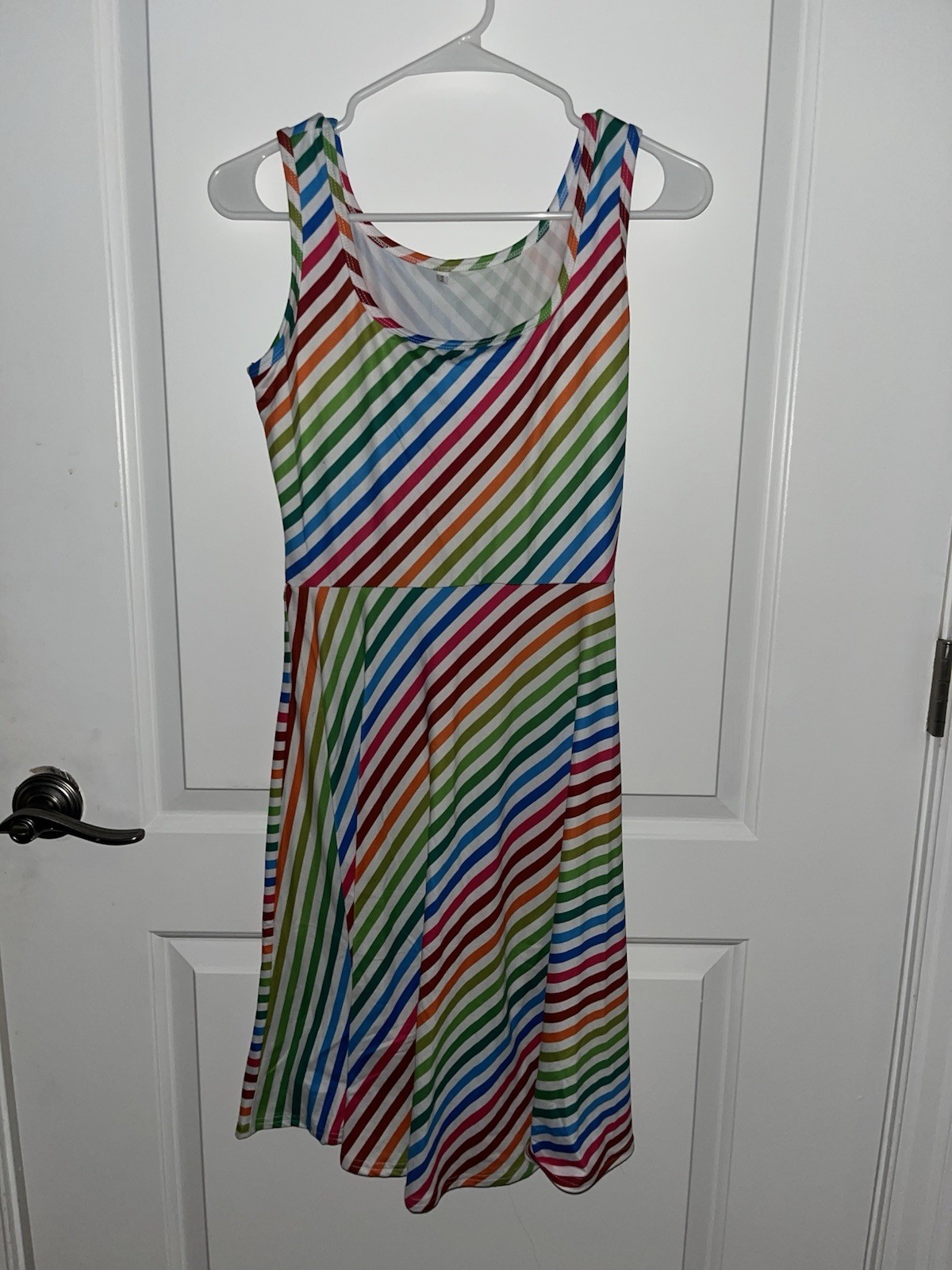 Multicolor Striped A-Line Sundress, Small