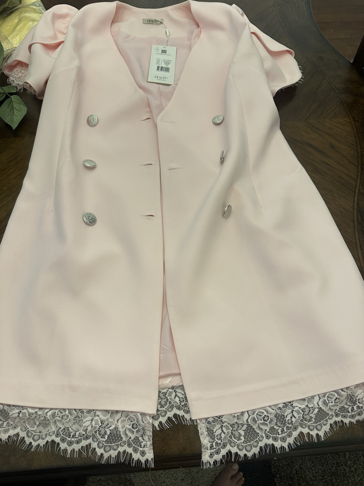 G&C WOMEN’S ELEGANT, MINI, BABY PINKD RESS,SIZE 38 EU.
