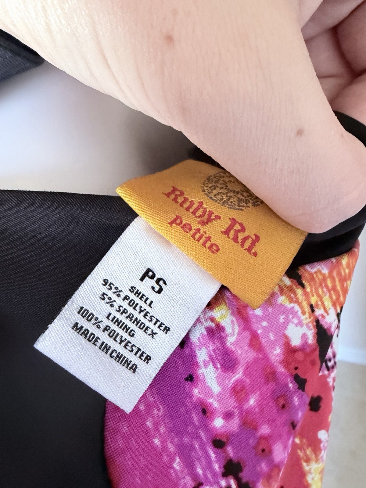 NWT $68 Pink Multi-Color Printed Maxi Summer Dress with Black Trim Size PS