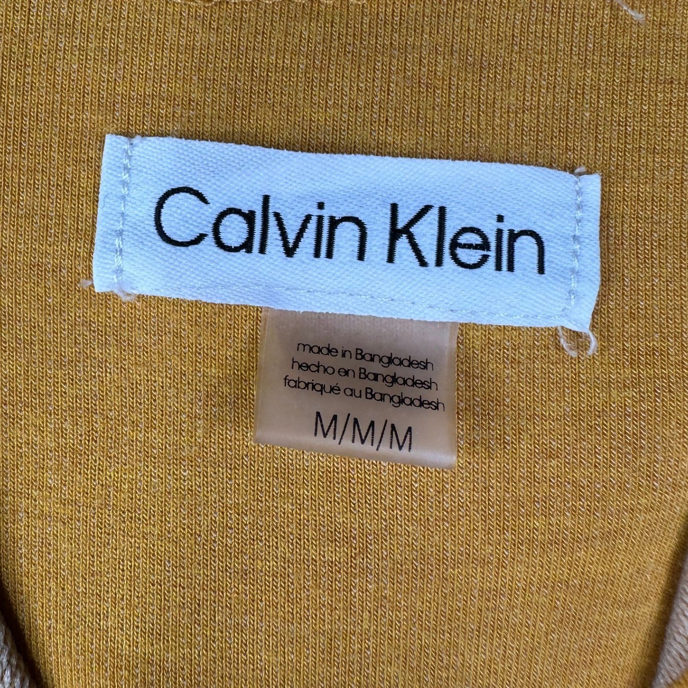 Calvin Klein Hooded Stretch Dress size Medium Yellow