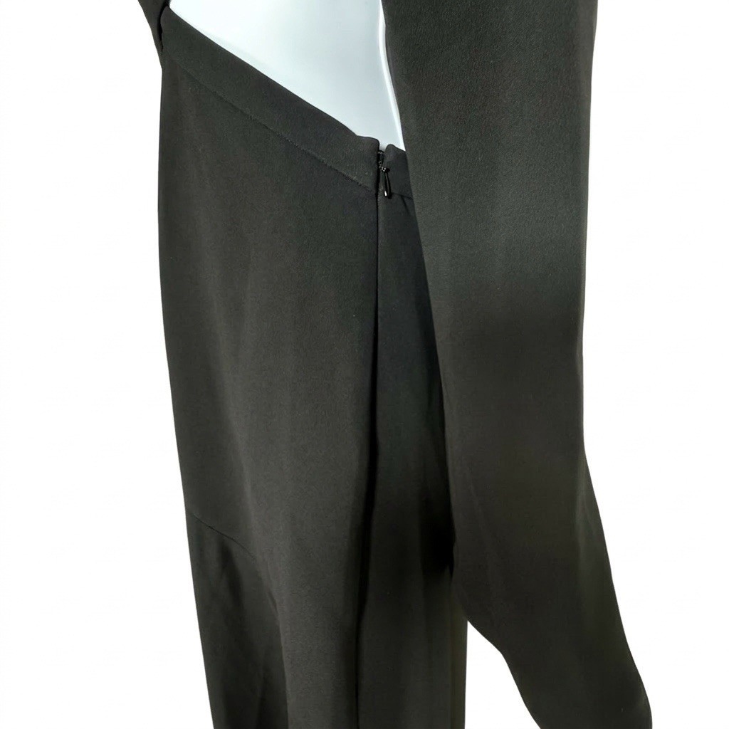 A.L.C. Issa Cutout Black Evening Gown Maxi Dress Size 4 Long Flare Sleeve VNeck