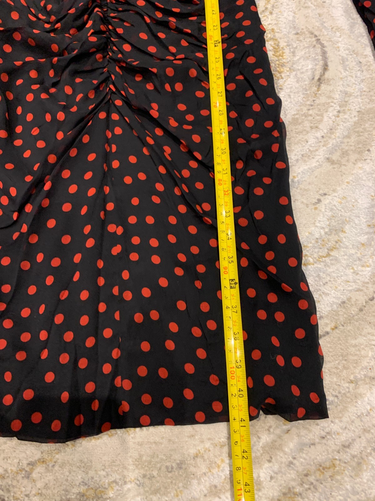 Dolce and Gabbana D&G black polka dot silk chiffon dress IT46 UK12 US8 EU38