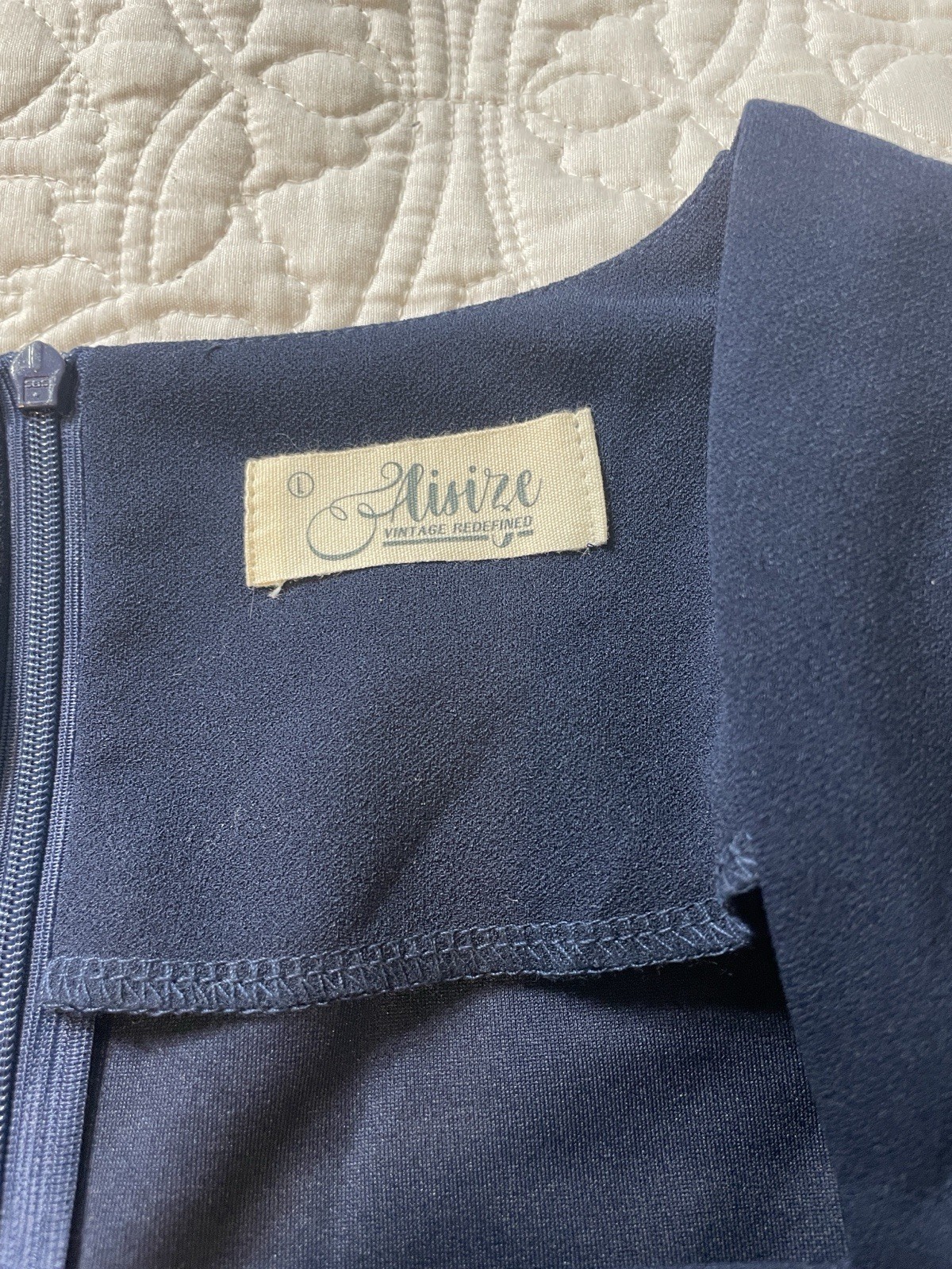 Alivire Blue Solid Sheath Peplum Midi Dress, Short Sleeve, Zip, Button