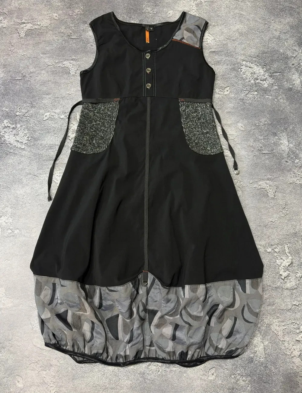 Vintage 00s Cop Copine Gothic Grunge Y2K Balloon Bubble Dress Size M