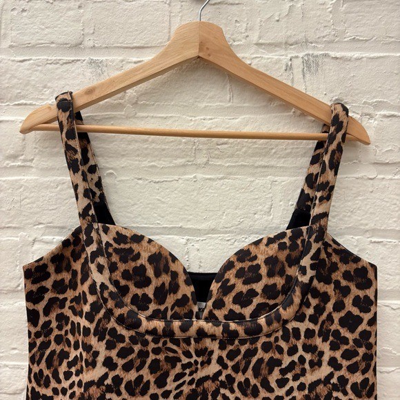 Anthropologie || Dhruv Kapoor Leopard Neoprene Scuba Mini Dress Small