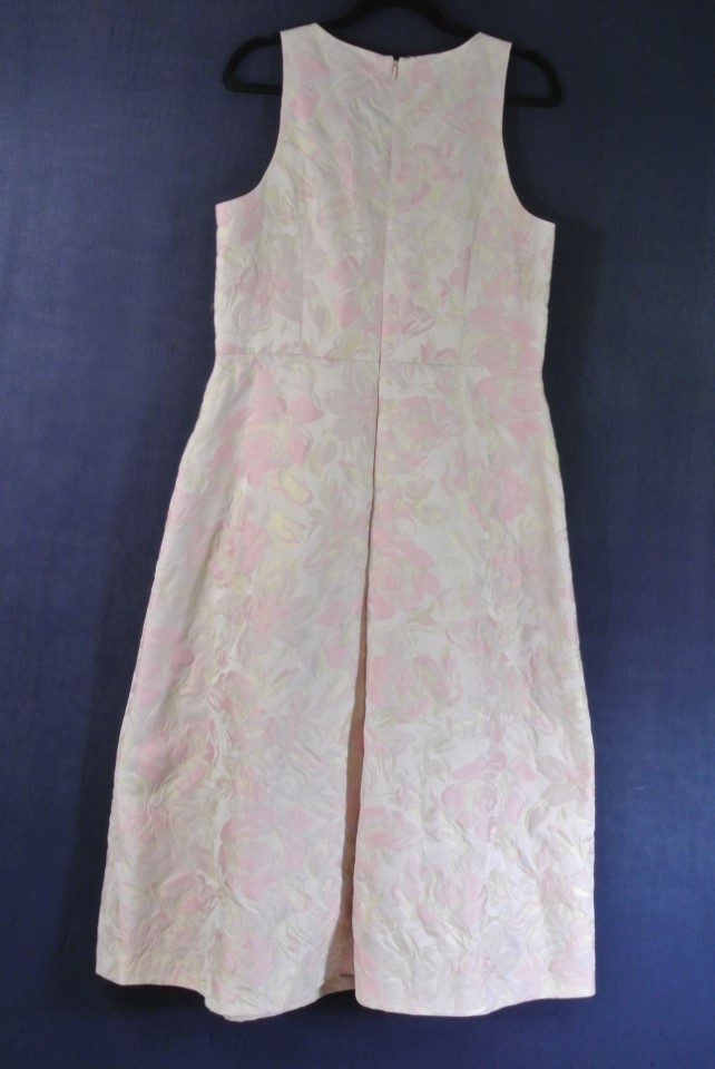 NEW/missing belt, Kay Unger Morgana Tea Length Dress Pink Size 14 #MD698