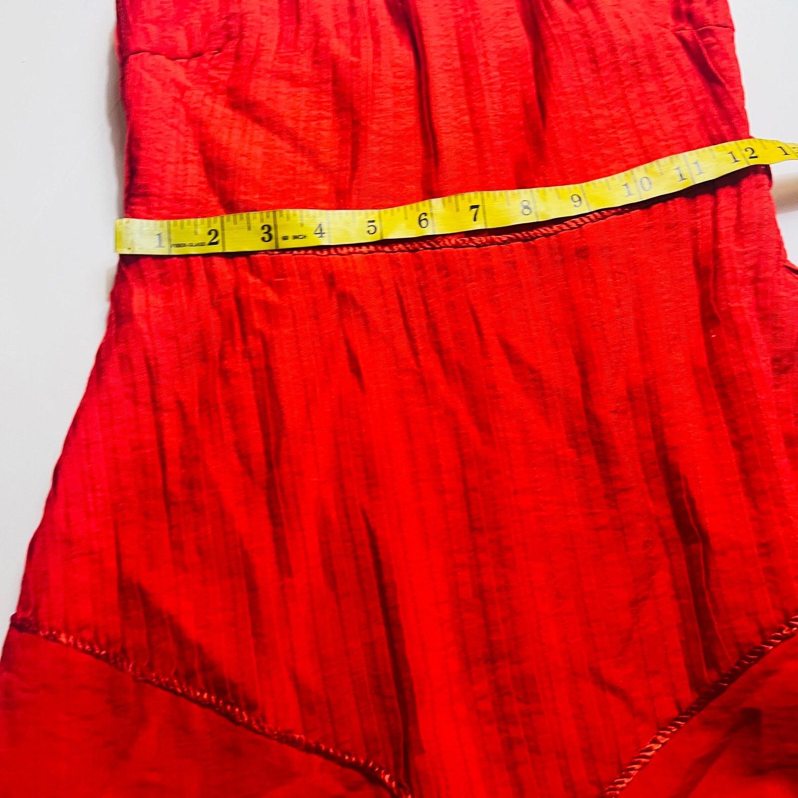 Saints & Secrets Charmed Pintuck Pleated Dress Size XS Red