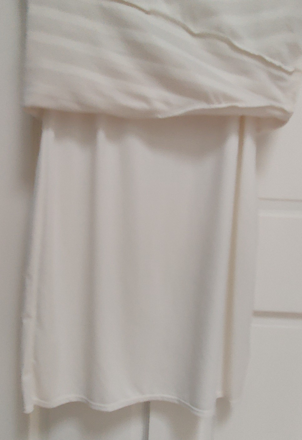 Max Edition Tiered Ruffle Stretch Body Con Dress Soft White XL