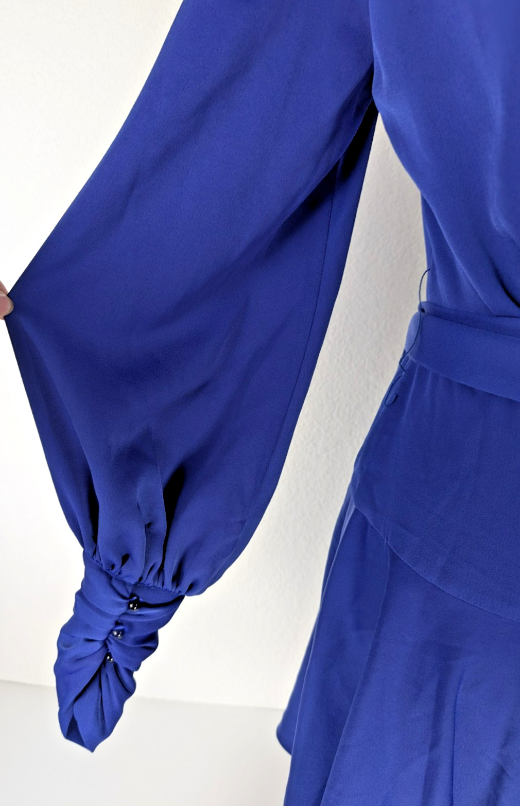 Alexia Admor Phoebe Wrap Dress Lapis Blue Size 4 Elegant Classic Quiet Luxury