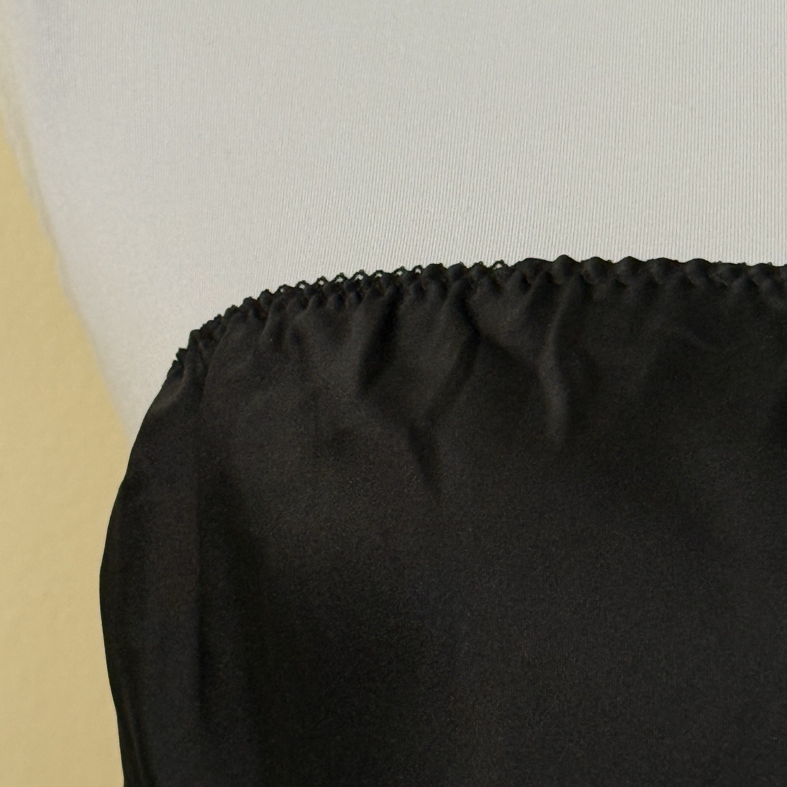Vintage Full Slip Maxi Dress Long Strapless Gown Lace Scallop Trim 1960s M/L