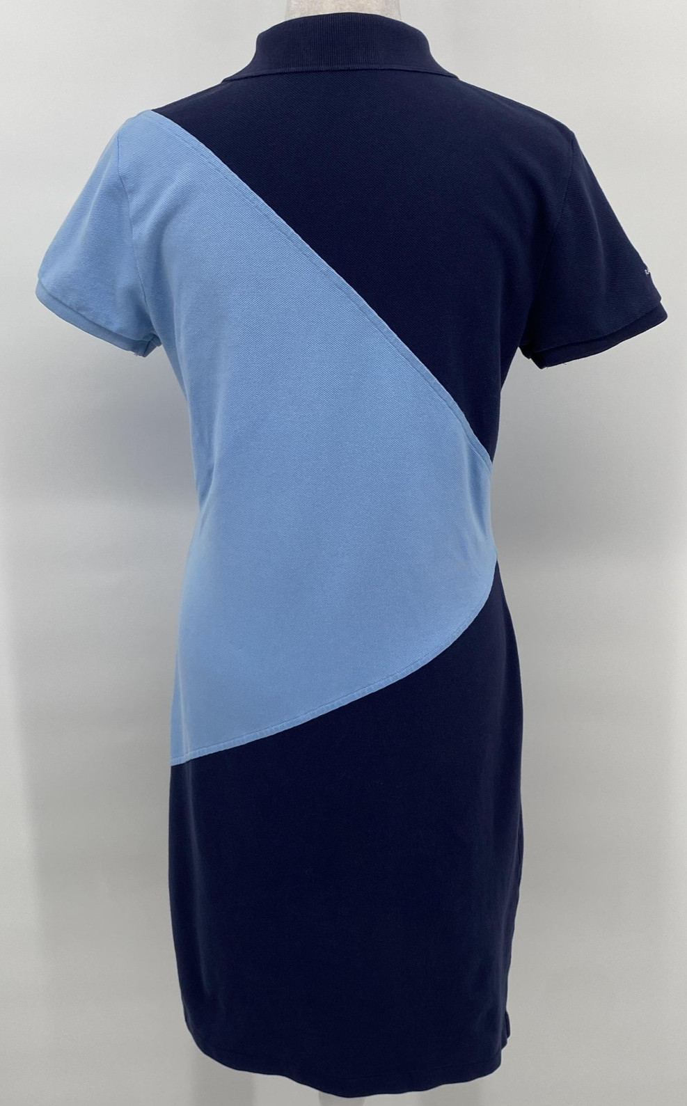 VTG Y2K Ralph Lauren Sport Polo Dress M Blue Colorblock Crest Logo Tennis Golf