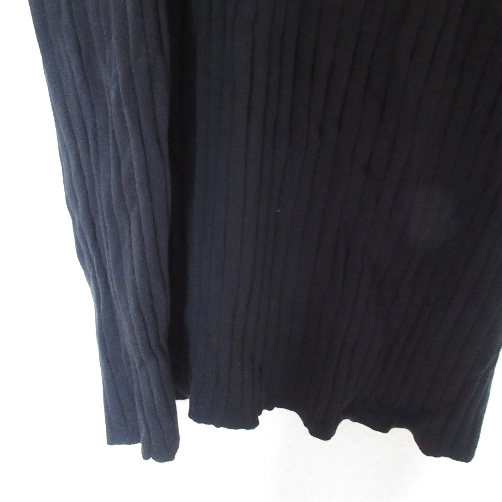 green label relaxing United Arrows FFC Key Neck Rib Knit Dress Black Women USED
