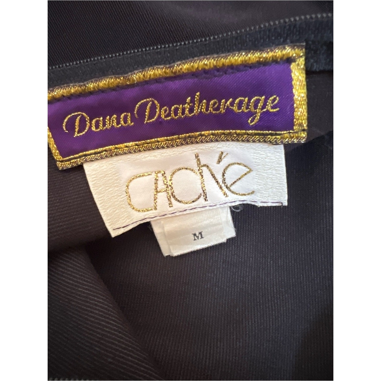 Vintage 1980’s-1990’s Dana Deatherage Cache black dress with sheer skirt