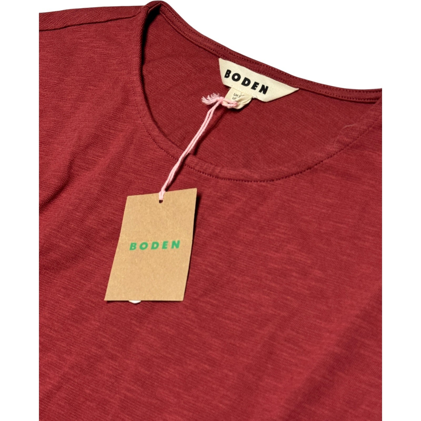 Boden Eve Jersey Midi Dress Beet Red Women’s US 6R Cotton Blend NWT