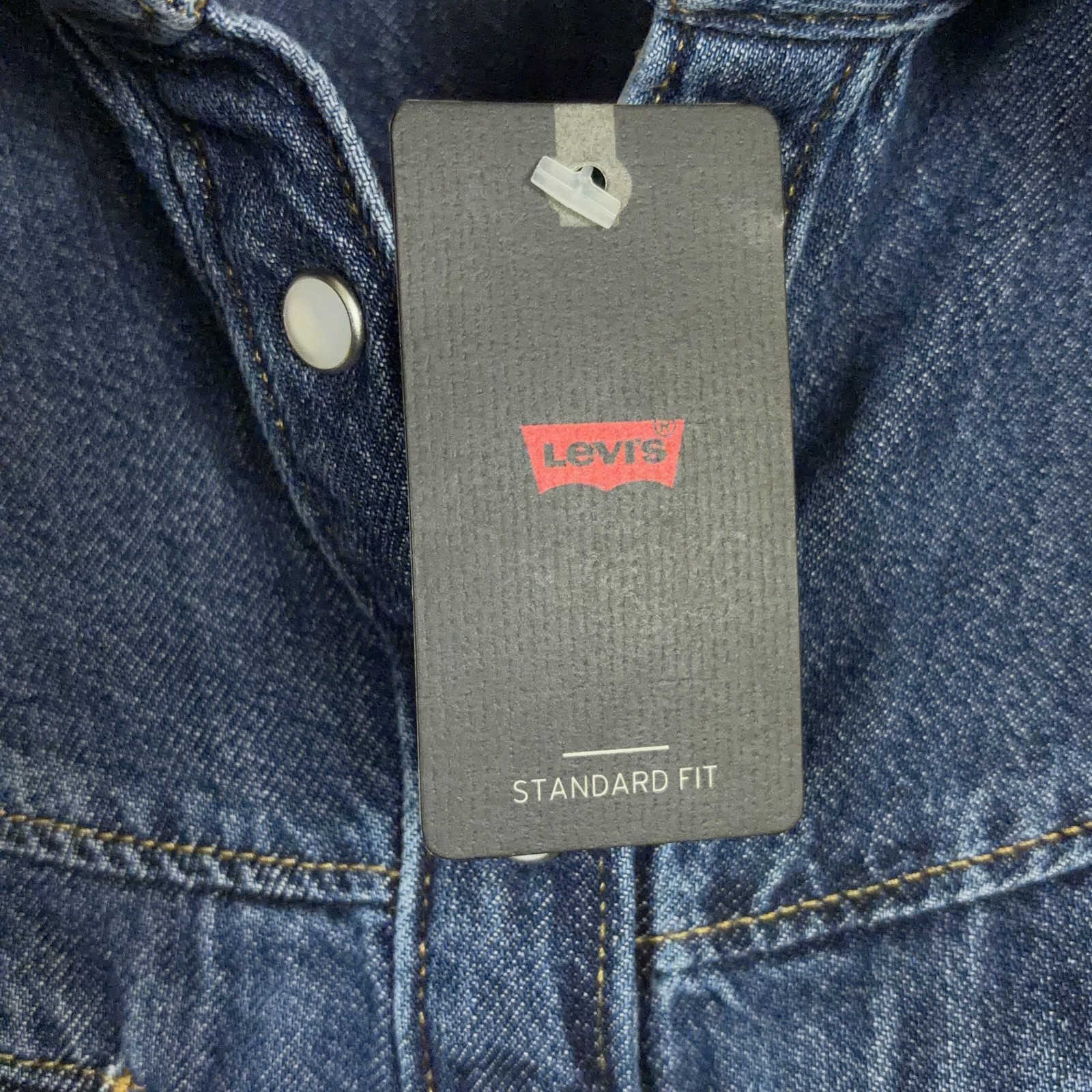 Levis Western Denim Pearl Snap Mini Dress Womens Size Medium Cowgirl Americana