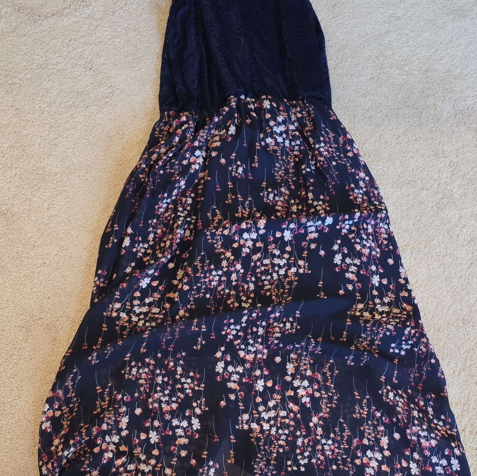 maurices Navy Pink White Floral Dress Size XXL Regular Women