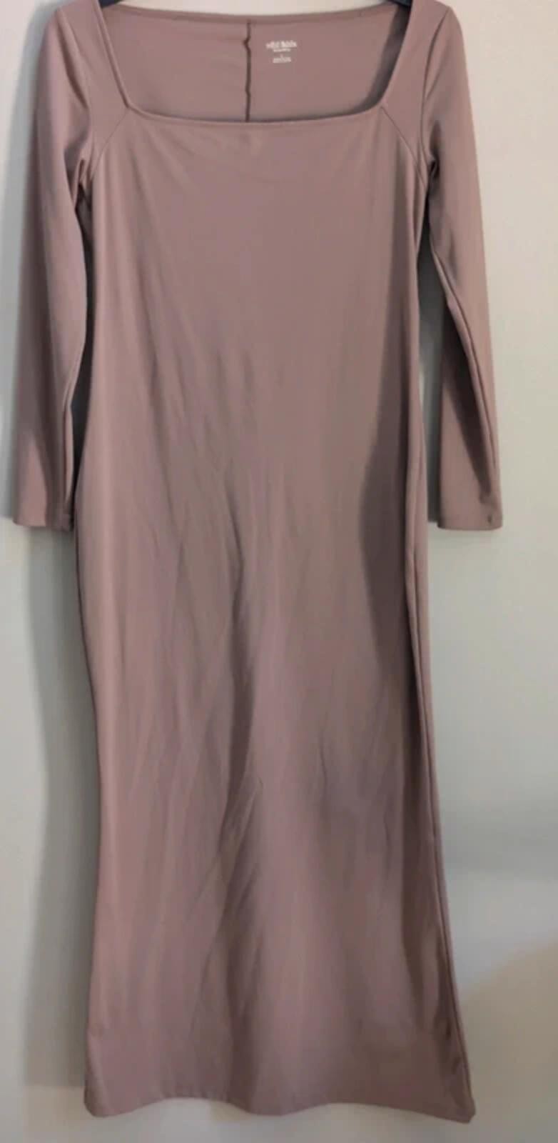 Taupe Square Neck Bodycon Midi Dress, Wild Fable ButterBliss, Size L