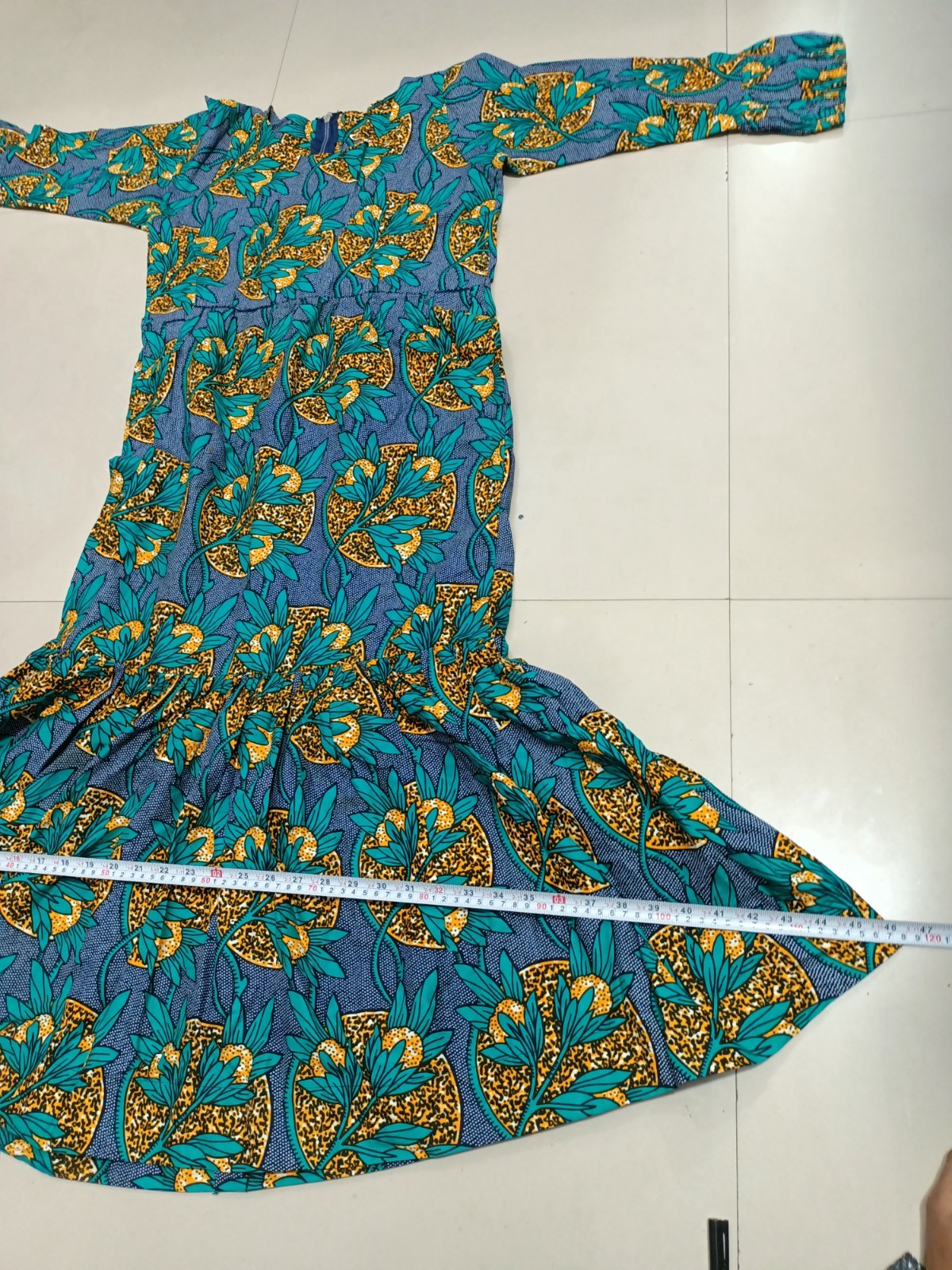 Rare Find African Mermaid Dress Medium Multicolor Midi Length Elegant Pre-Loved