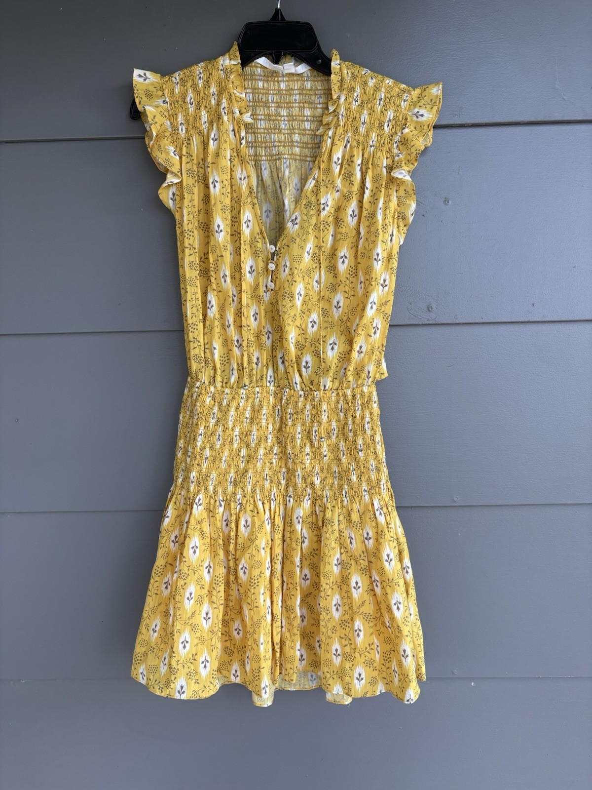 Veronica Beard Rayna Botanical Ikat Mini Dress Open Back Size 4