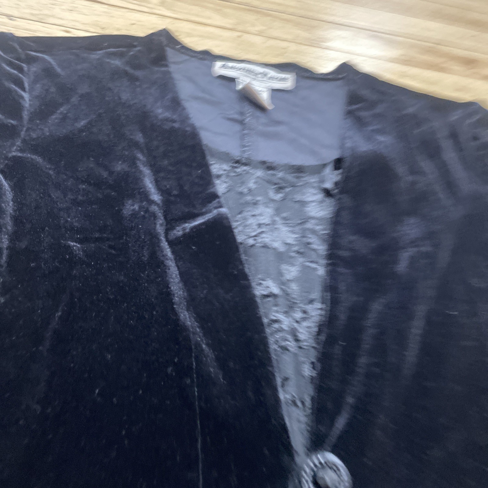 Another Thyme Dress Witchy Black Velvet women 14 Fairy WhimsyGoth vtg 90s Velour