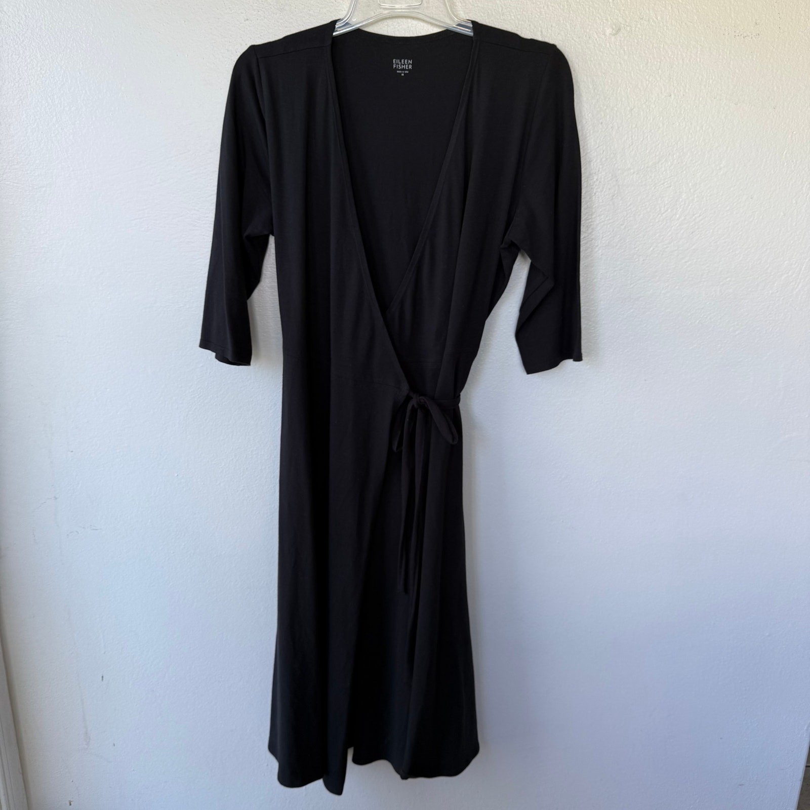 Eileen Fisher Size M Crossover Cotton Lycra crossover dress