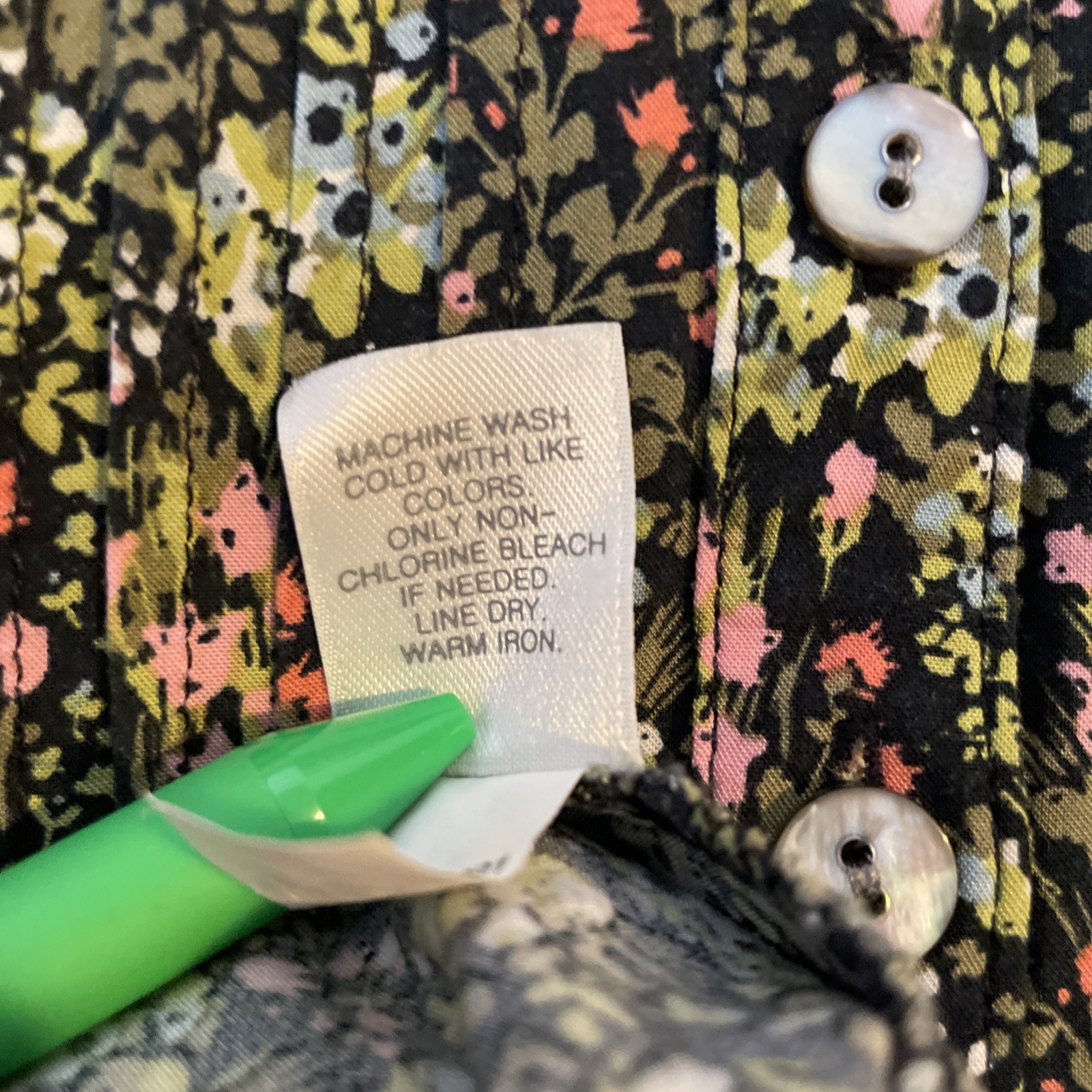 J.Jill Floral Meadow Sleeveless Button Shirt Dress XS Pockets Summer Pretty