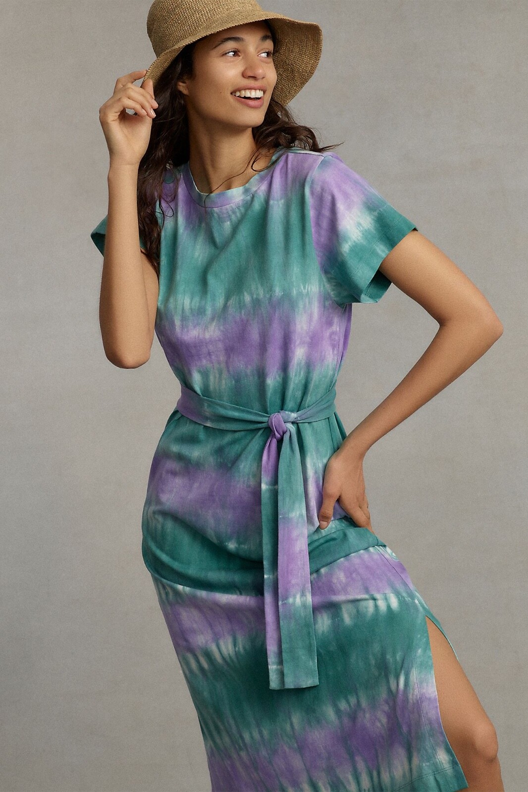 New Anthropologie WHIT TWO Striped Tie-Dye Maxi Dress size XS MSRP: $188