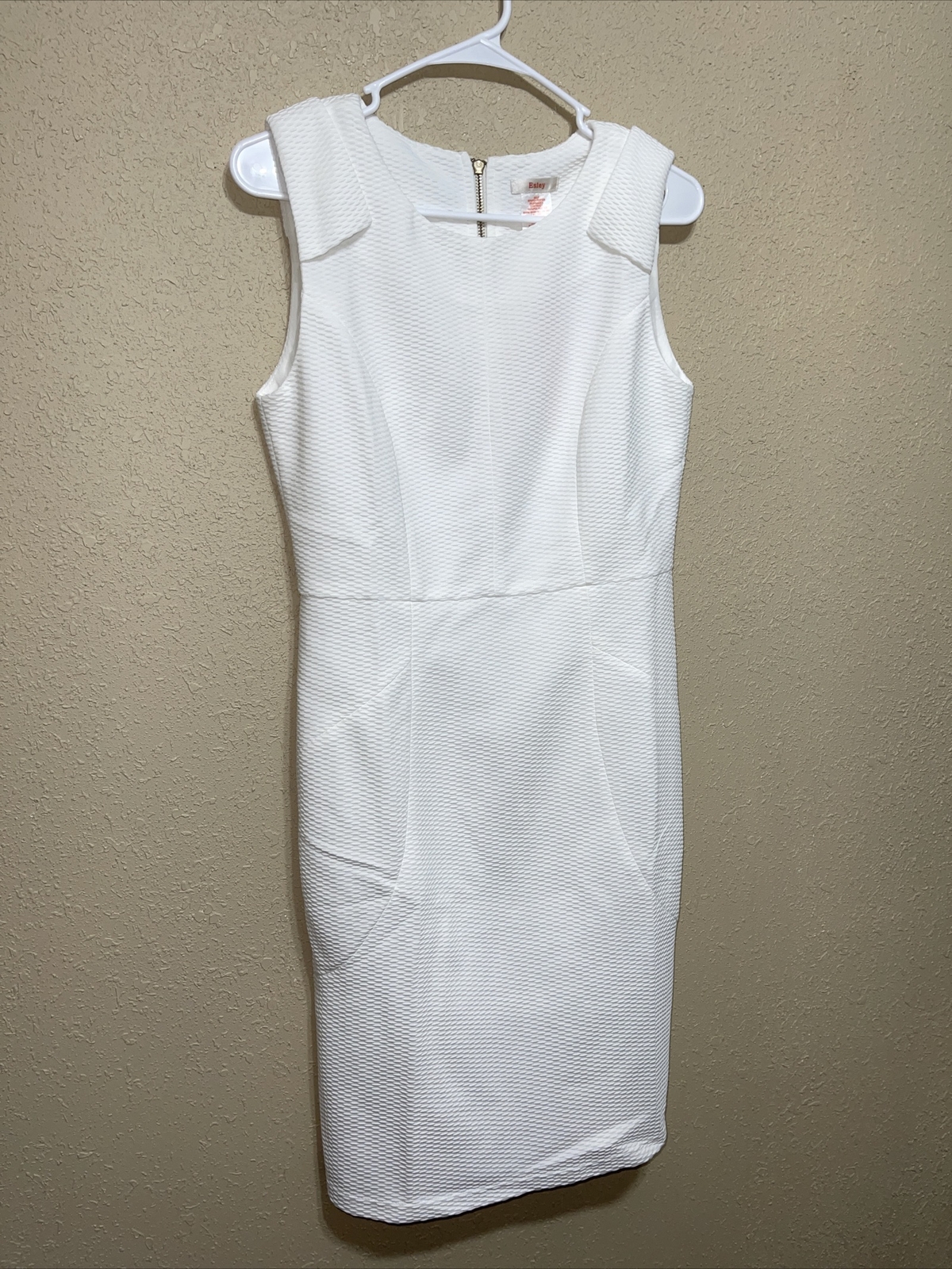 Easley Dress Ladies WHITE BACK ZIP SZ M NEW