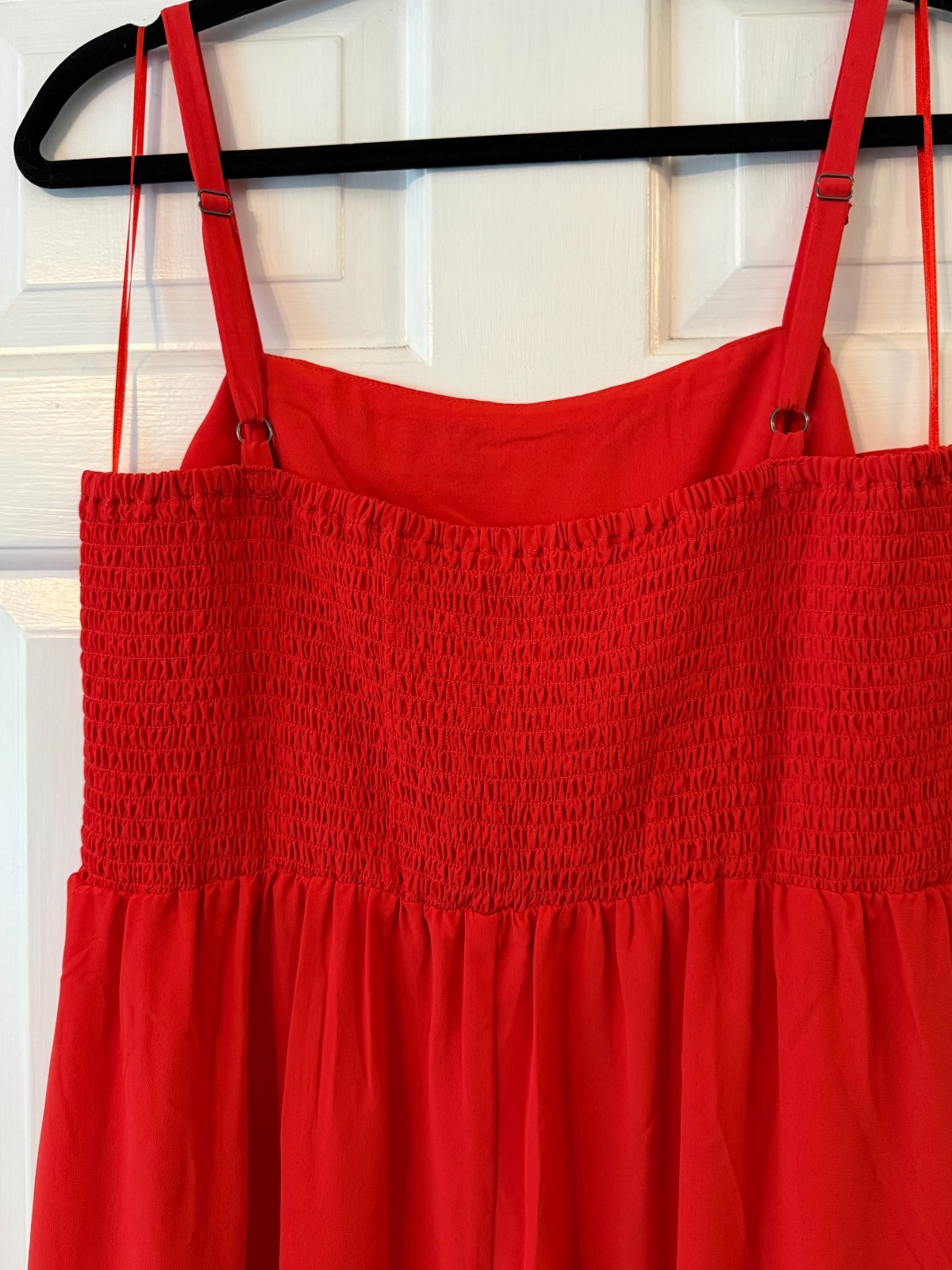 Nine Britton Stitch Fix Square Neck Midi Dress Red Tiered Sleeveless. Large. NWT