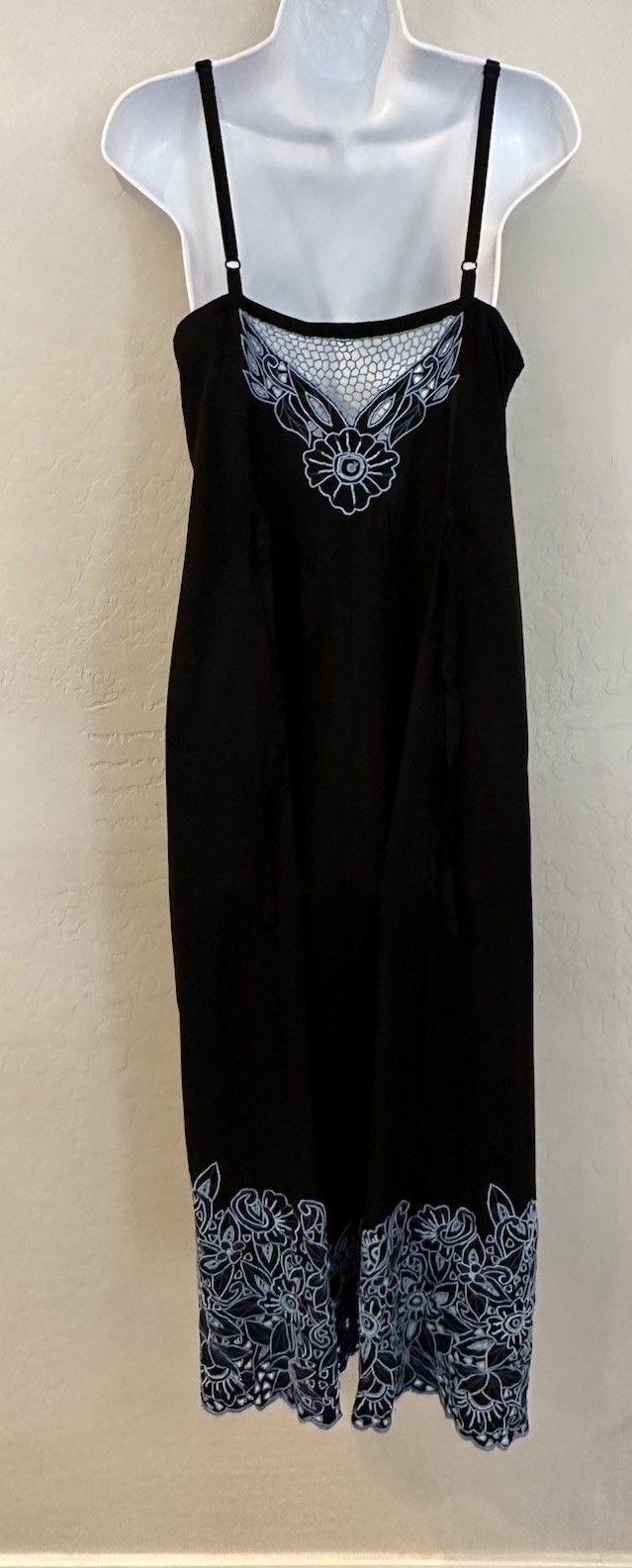 Y2K Button Down Embroidered Lace Bohemian Dress 90’s Western