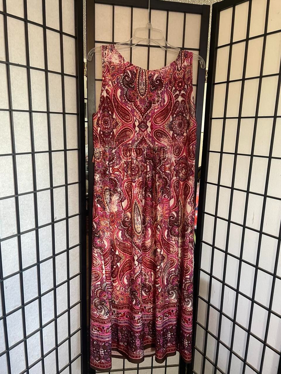 EUC Elementz Woman Paisley Print Maxi Dress size 1X