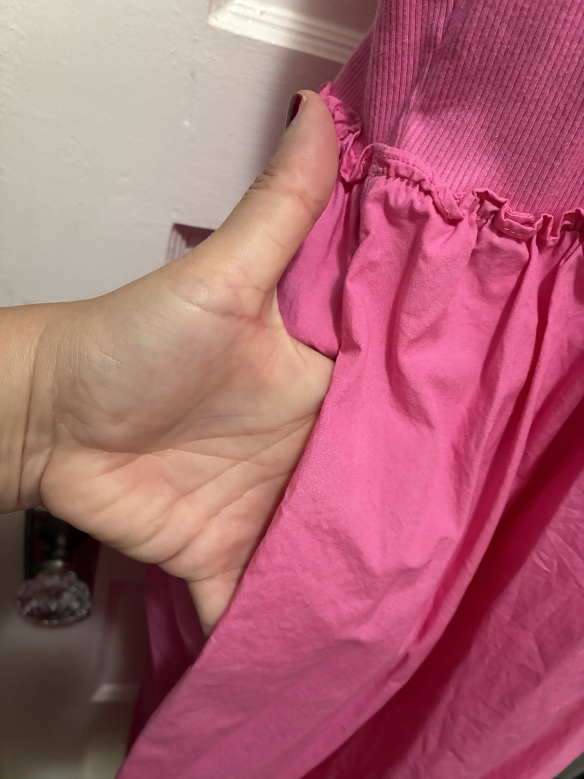 A NEW DAY Barbie Core Hot Pink Cotton Tank Shirt Nap Dress Sundress MIDI XL